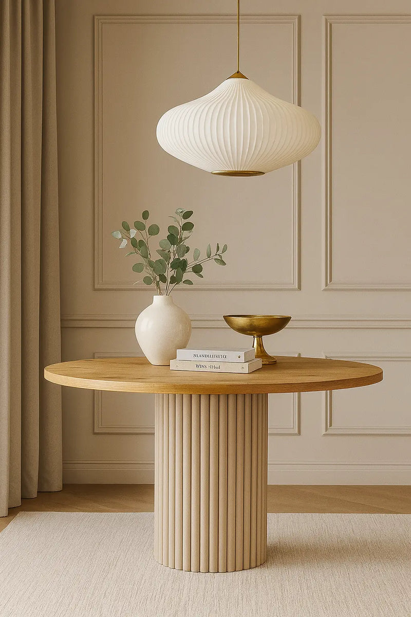 Stół Nesta kaszmir z blatem w kolorze Artisan