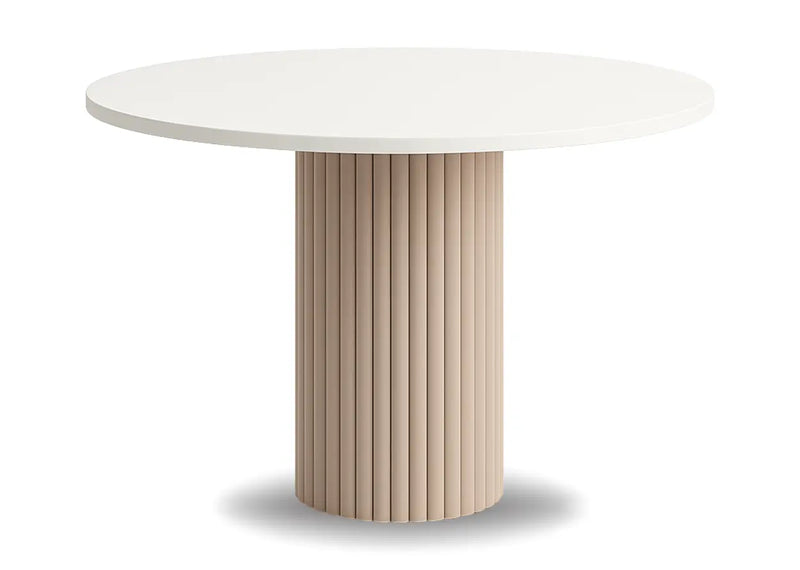 Kaszmirowy stół z białym blatem