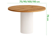 Wymiary stołu nesta z białą nogą