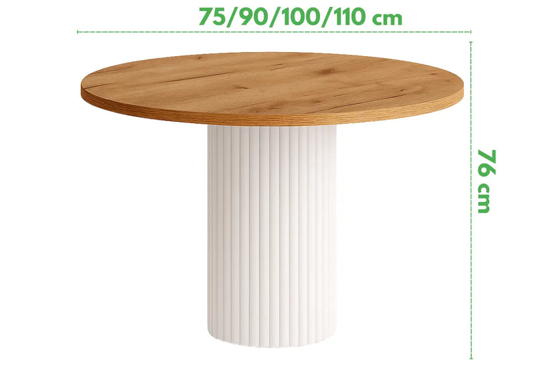 Wymiary stołu nesta z białą nogą