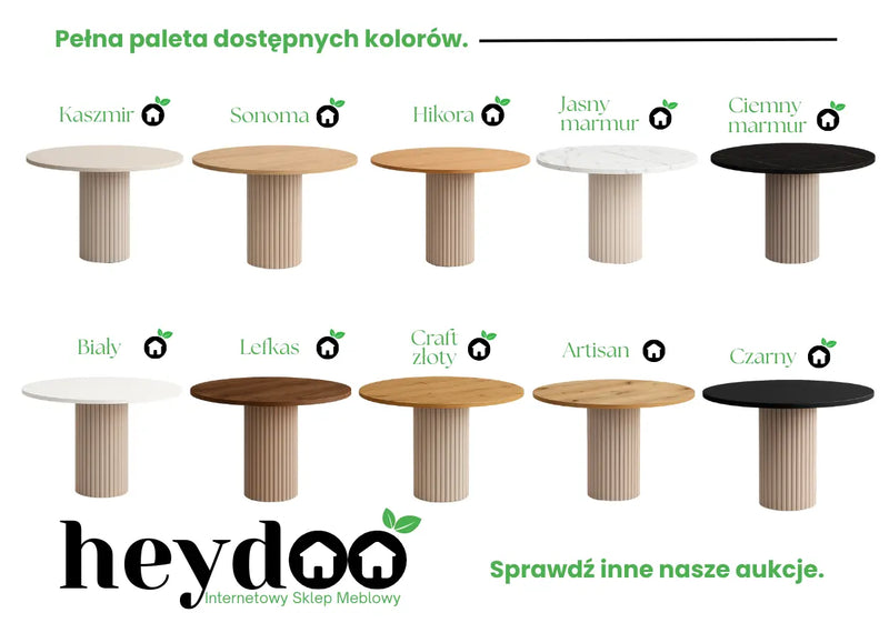 Całe zestawienie stołów kaszmir nesta