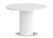 Okrągły stół do salonu Nesta w kolorze białym
