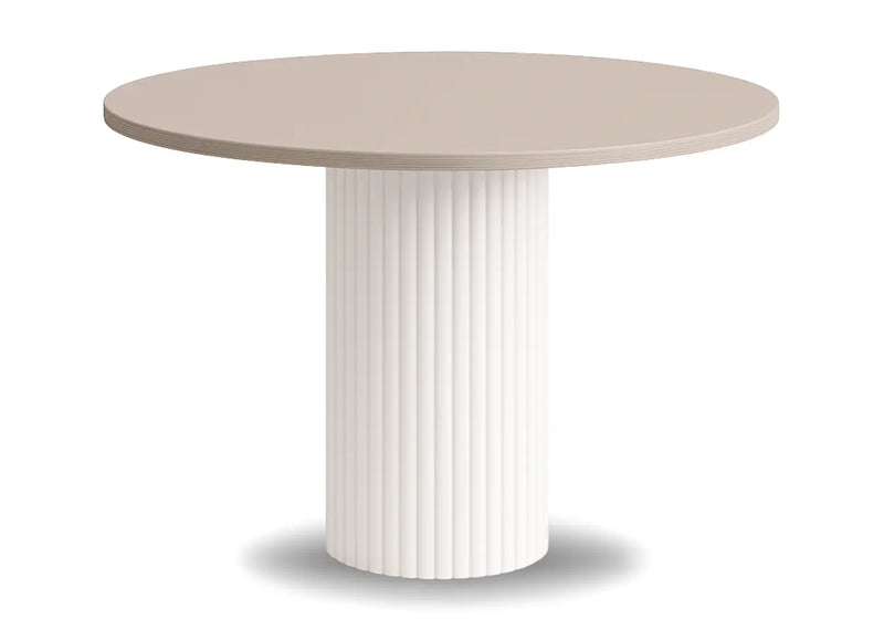 Kaszmirowy blat i biała noga w stole Nesta