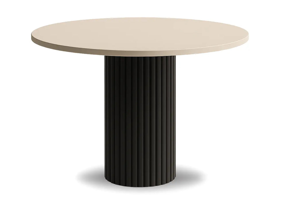 Stół z kaszmirowym blatem i czarną nogą Nesta