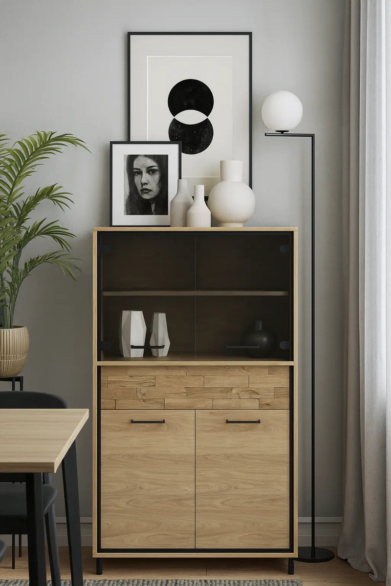 Niska witryna do salonu Mediolan M5