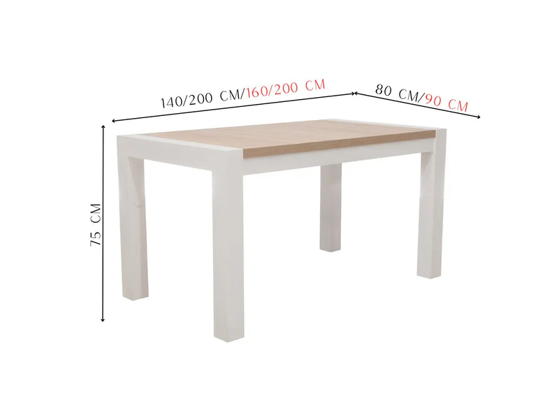 Stół rozkładany Nordic – idealny wybór do każdego wnętrza z wymiarami