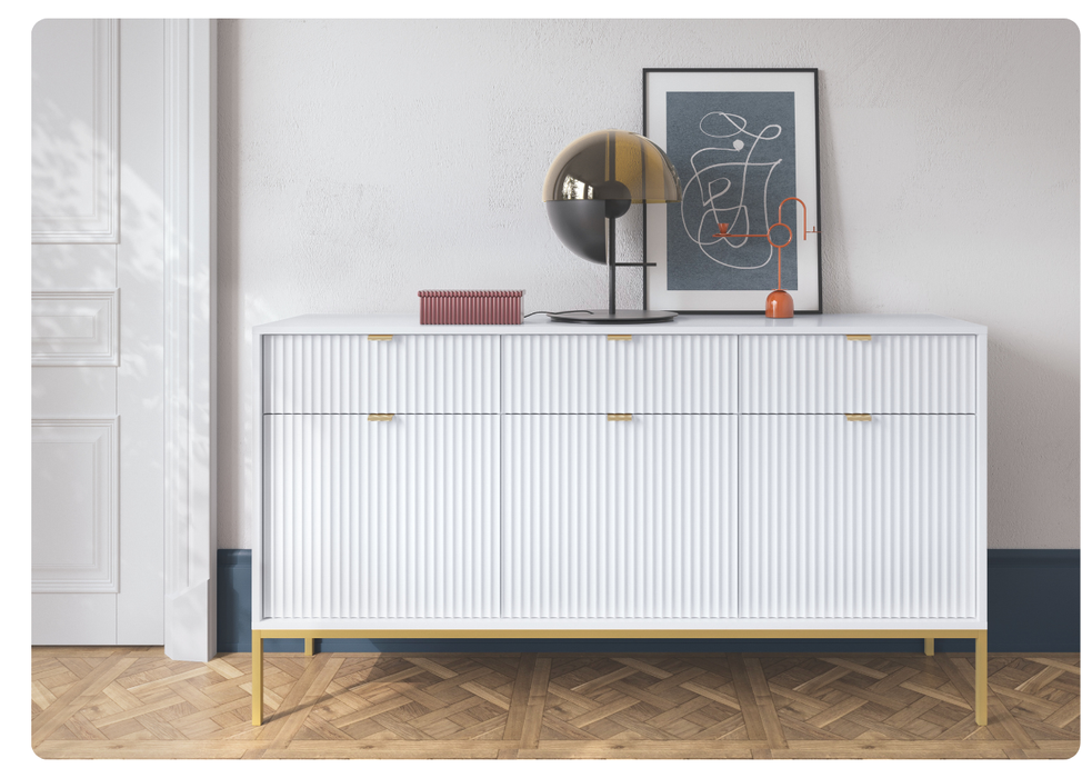 Duża biała komoda Nova 