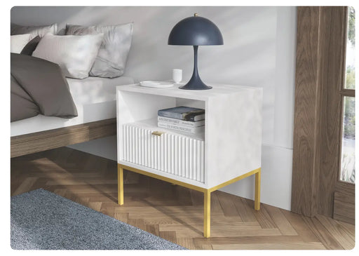 Biała szafka do sypialni Nova s54