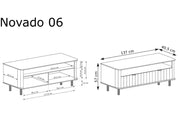 Szafka RTV szara lub biała NOVADO 6 z wymiarami