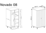 Szafa NOVADO 8 – wąska, mała szafa do sypialni wymiary