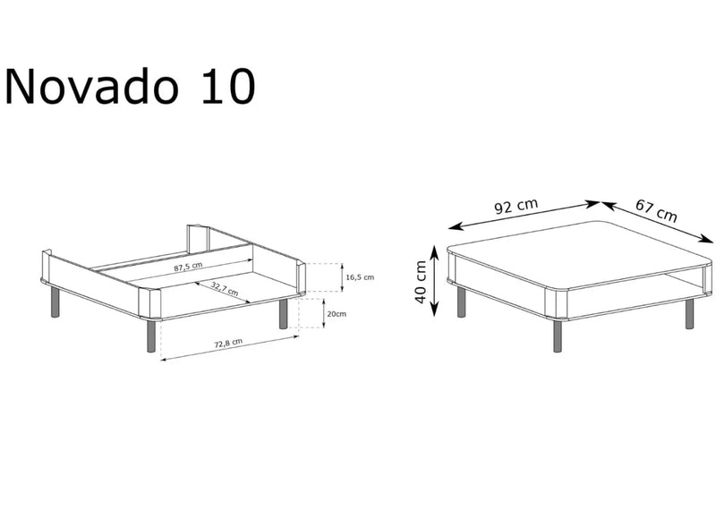 Wymiary małej ławy Novado 10