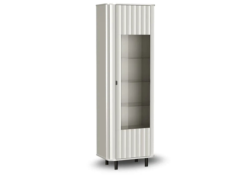 Witryna Novado-04 – stylowa witryna do salonu i jadalni w kolorze białym