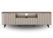 Szafka RTV Novado 5 – szara ryflowana szafka pod TV 