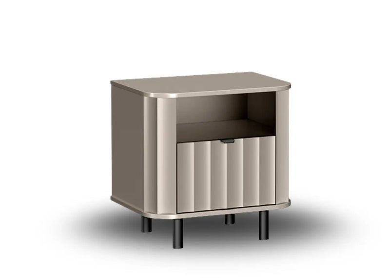 Szafka nocna NOVADO 7 – wąski, mały i prosty stolik nocny z boku