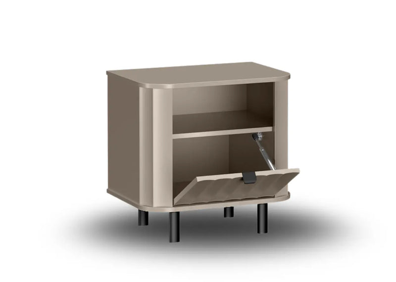 Szafka nocna NOVADO 7 – wąski, mały i prosty stolik nocny z pólką