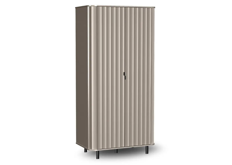 Szafa NOVADO 8 – wąska, mała szafa do sypialni szara