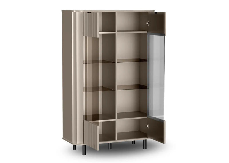 Witryna NOVADO 9 – szeroka i nowoczesna witryna do salonu z podświetleniem