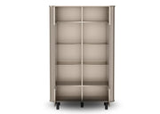 Witryna NOVADO 9 – szeroka i nowoczesna witryna do salonu z półkami