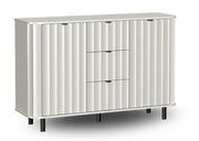 Novado 01 – komoda z frezowanymi frontami i cichym domykiem w kolorze białym