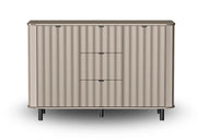 Novado 01 – komoda z frezowanymi frontami i cichym domykiem w kolorze szarym