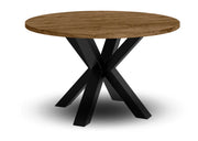 Stolik kawowy z blatem w kolorze lefkas i czarną nogą