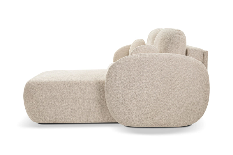 Prawy bok narożnika boucle w obłym kształcie 