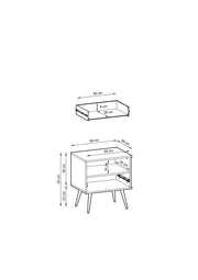 Stolik nocny Oreo S54 z wymiarami