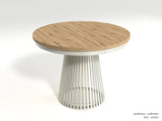 Rozkładany stół Garda z blatem craft złoty i nogą kaszmir