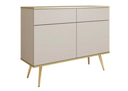 Beżowa komoda na złotych nogach!