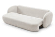 Otwarta sofa w modnej tkaninie Boucle