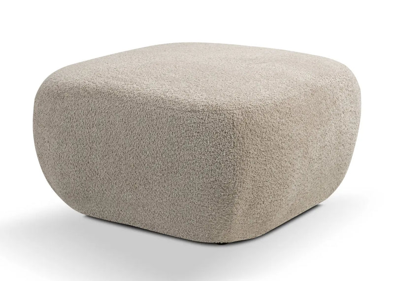 Ciemno beżowa pufa do narożnika 