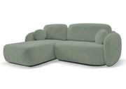 Miętowy narożnik boulce w obłych kształtach