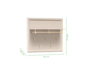 Wymiary półki z wieszakiem w kolorze kaszmirowym