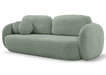 Modna sofa w kolorze miętowym w tkaninie Boucle
