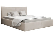 Beżowe łózko z pojemnikiem