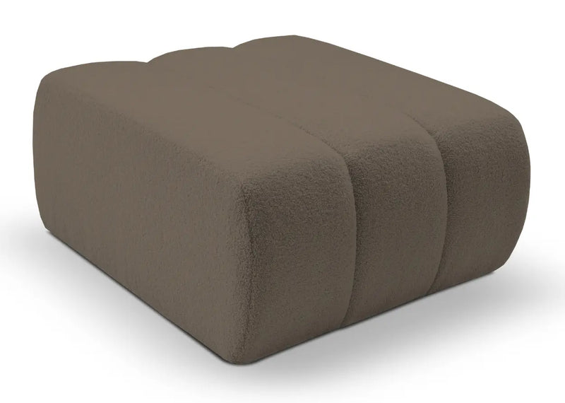 Brązowa pufa do narożnika