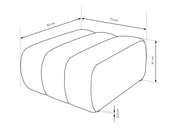 Szkic wymiarów pufy bali