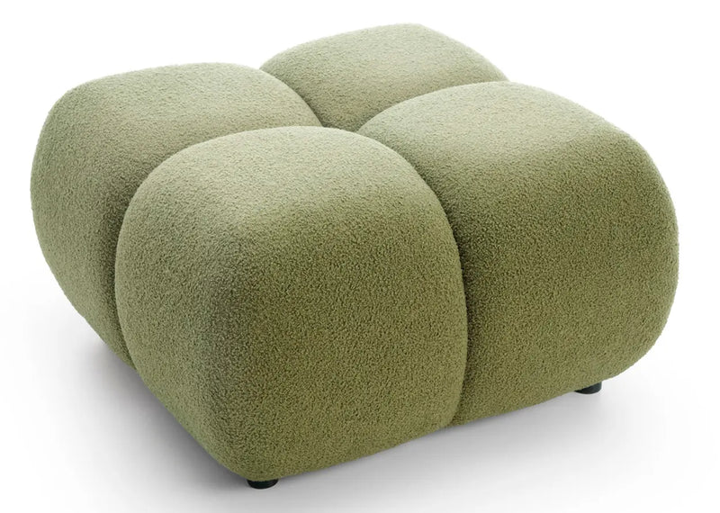 Zielona pucha w modnej tkaninie