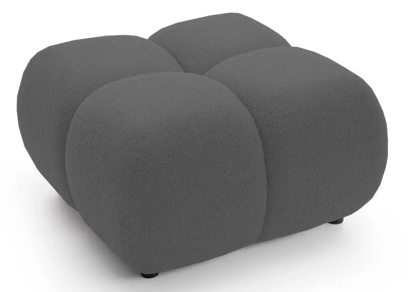 Ciemno szara pufa do salonu i nie tylko