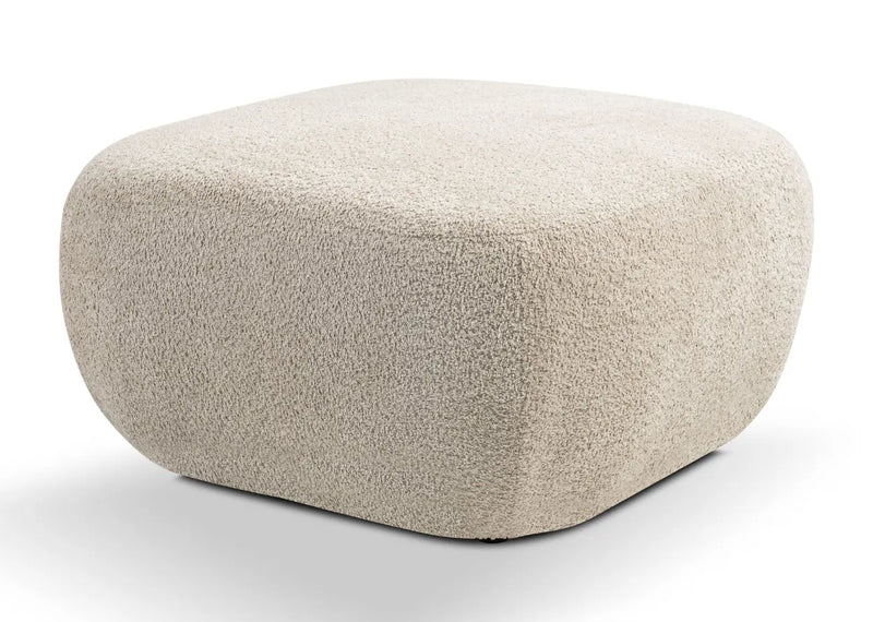 Beżowa pufa do narożnika