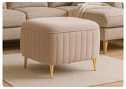 Modna pufa Luxor beżowa