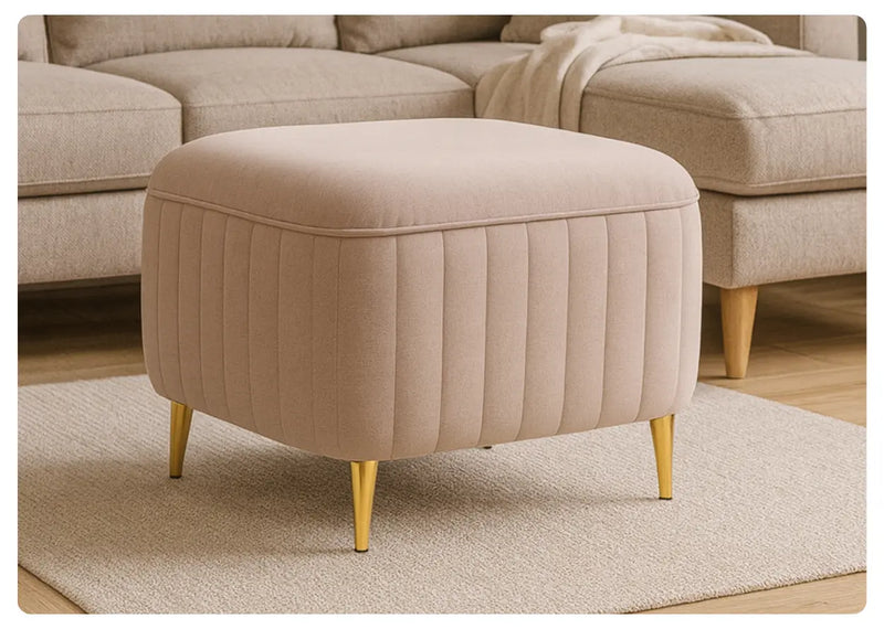 Modna pufa Luxor beżowa