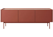 Szafka rtv w odważnym czerwony kolorze