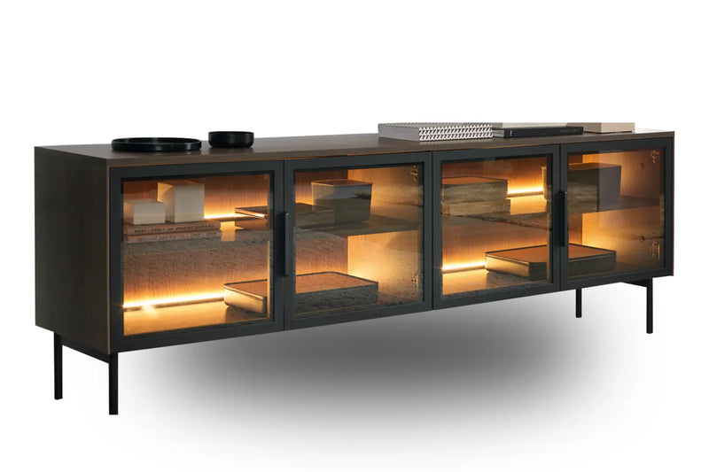 Stolik RTV Lumi 181 4D – nowoczesny design, elegancja i praktyczne przechowywanie