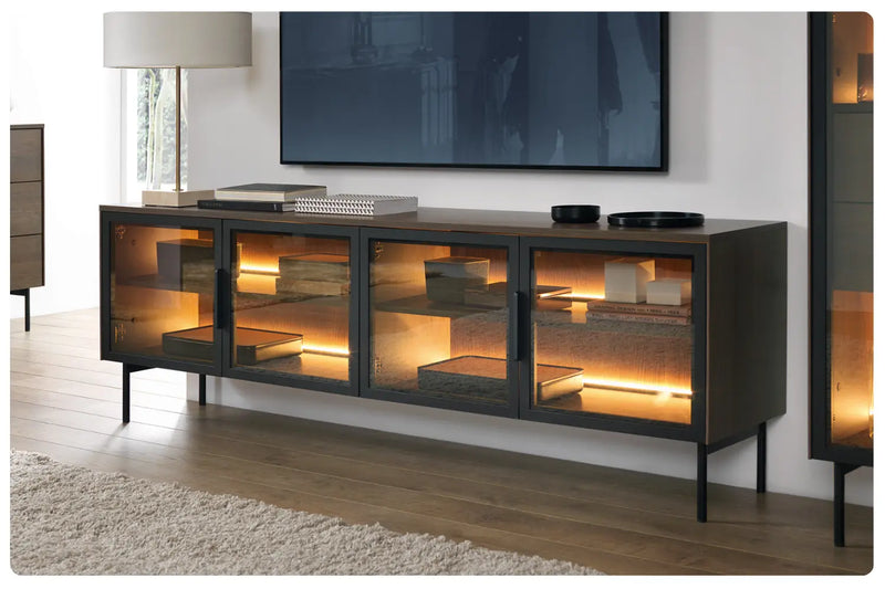 Stolik RTV Lumi 181 4D – nowoczesny design, elegancja i praktyczne przechowywanie