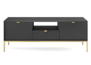 Elegancka czarna szafka rtv w niskiej cenie