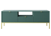 Elegancka, zielona szafka rtv w niskiej cenie