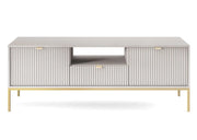 Szara szafka pod telewizor z szufladą