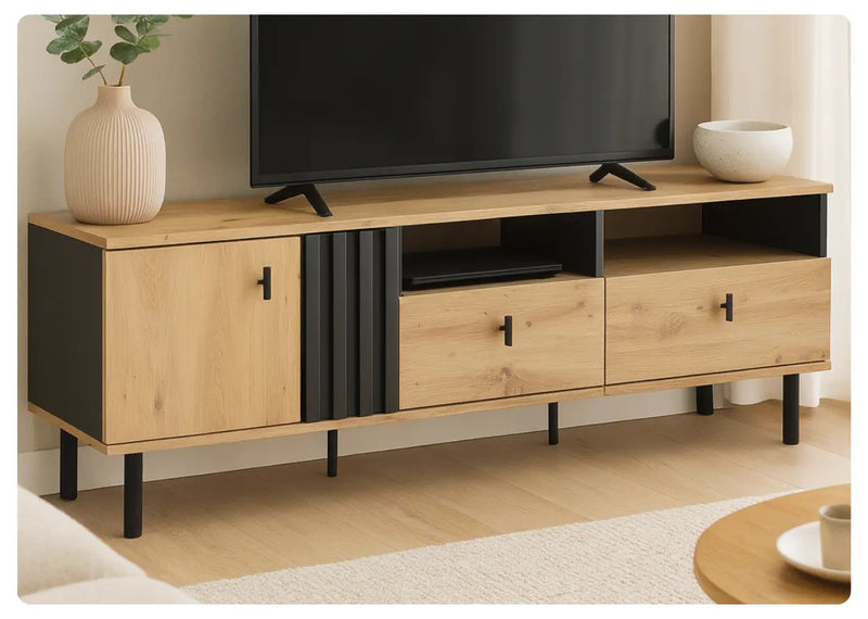 Duża szafka rtv na nóżkach Madis