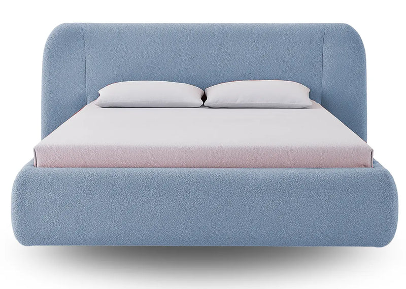 Błękitne Łóżko tapicerowane Rainbow I Heydoo.pl